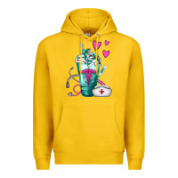 Lemon Nurse Frappe Premium Hoodie - FaDigitalArtStudio