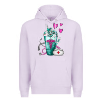 Lilac Nurse Frappe Premium Hoodie - FaDigitalArtStudio