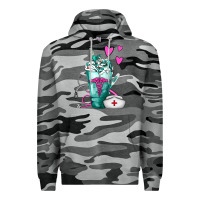 Slate Camo Nurse Frappe Premium Hoodie - FaDigitalArtStudio