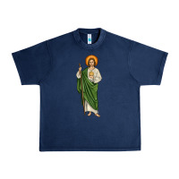 Navy san judas Urban Heavy Tee - JahusDesignShop