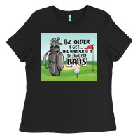 Black funny golf Ladies Tee - MaliasSmallBusiness