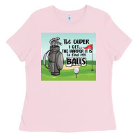 Bubblegum Pink funny golf Ladies Tee - MaliasSmallBusiness
