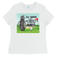 White funny golf Ladies Tee - MaliasSmallBusiness