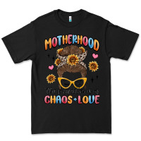 Black motherhood the perfect mix of chaos and love Premium Tee - MaliasSmallBusiness