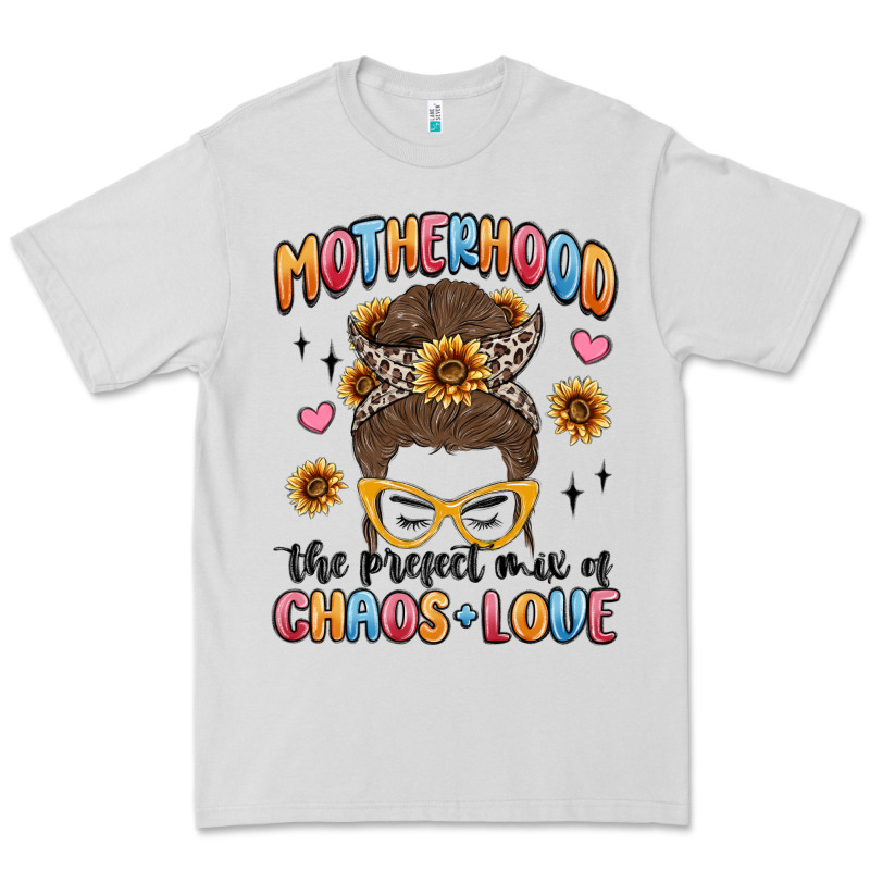 Motherhood The Perfect Mix Of Chaos And Love Premium Tee by MaliasSmallBusiness | Teevron