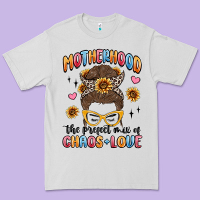 Motherhood The Perfect Mix Of Chaos And Love Premium Tee Designed By Maliassmallbusiness