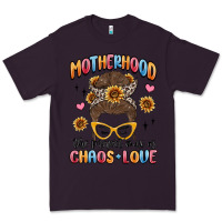 Plum motherhood the perfect mix of chaos and love Premium Tee - MaliasSmallBusiness