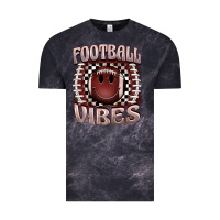 Cloud Black football vibes smiley face Vintage Tee - BarkalooDesign