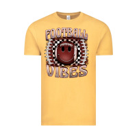 Vintage Mustard football vibes smiley face Vintage Tee - BarkalooDesign