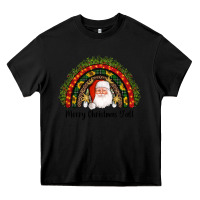 Black merry christmas y'all santa rainbow Heavy Core Tee - AdoDesignShop