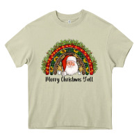 Mossy merry christmas y'all santa rainbow Heavy Core Tee - AdoDesignShop