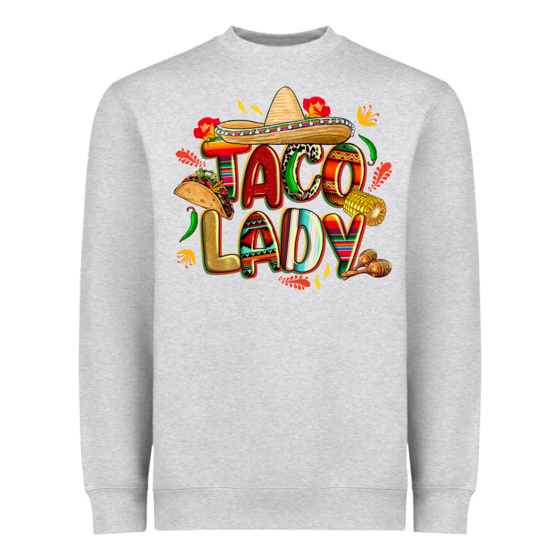 Cinco De Mayo Taco Lady Heavyweight Sweatshirt by CowGirlArtShop | Teevron
