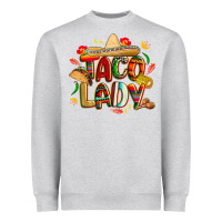 Heather Grey cinco de mayo taco lady Heavyweight Sweatshirt - CowGirlArtShop