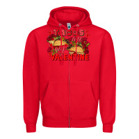 Red Tacos are my Valentine Valentine's Day Zipper Hoodie - FaDigitalArtStudio
