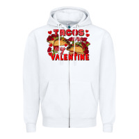 White Tacos are my Valentine Valentine's Day Zipper Hoodie - FaDigitalArtStudio