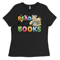 Black read more books Ladies Tee - MaliasSmallBusiness