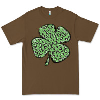 Cacao leopard shamrock Premium Tee - MaliasSmallBusiness