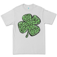Dove Grey leopard shamrock Premium Tee - MaliasSmallBusiness