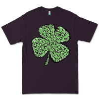 Plum leopard shamrock Premium Tee - MaliasSmallBusiness