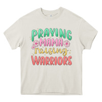 Cream prying mama raising warriors malia Heavy Core Tee - MaliasSmallBusiness