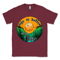 Burgundy life is better at the river Classic Tee - JahusDesignShop