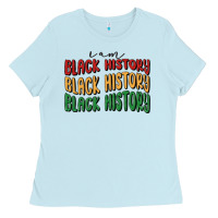 Baby Blue i am black history Ladies Tee - MaliasSmallBusiness