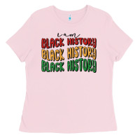 Bubblegum Pink i am black history Ladies Tee - MaliasSmallBusiness