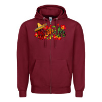 Burgundy Bonita Zipper Hoodie - FaDigitalArtStudio