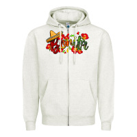 Oatmeal Heather Bonita Zipper Hoodie - FaDigitalArtStudio
