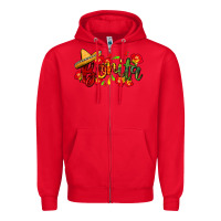 Red Bonita Zipper Hoodie - FaDigitalArtStudio
