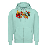 Seafoam Bonita Zipper Hoodie - FaDigitalArtStudio