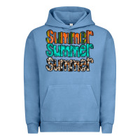Pigment Pebble Blue summer western Urban Hoodie - RacoonDesign