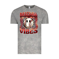 Cloud Rock baseball vibes smiley face Vintage Tee - BarkalooDesign