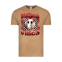 Vintage Camel baseball vibes smiley face Vintage Tee - BarkalooDesign