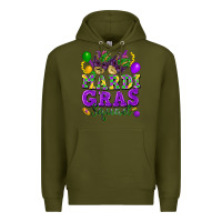 Army Green Mardi Gras squad Premium Hoodie - FaDigitalArtStudio