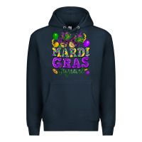 Navy Mardi Gras squad Premium Hoodie - FaDigitalArtStudio