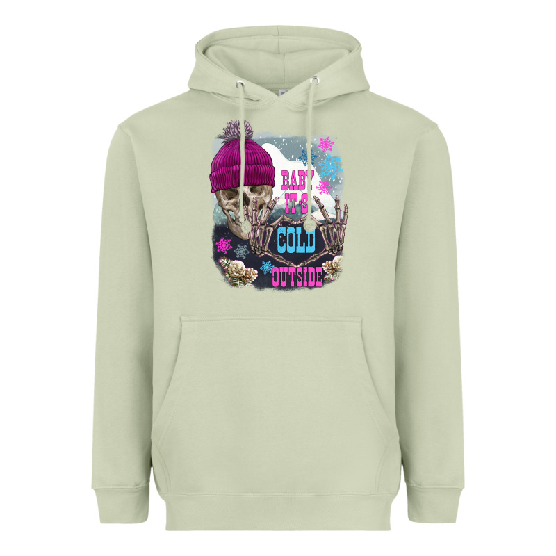 Skeleton Baby It's Cold Outside Heavyweight Hoodie by FaDigitalArtStudio | Teevron