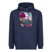 Navy skeleton baby it's cold outside Heavyweight Hoodie - FaDigitalArtStudio