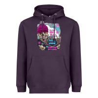 Plum skeleton baby it's cold outside Heavyweight Hoodie - FaDigitalArtStudio