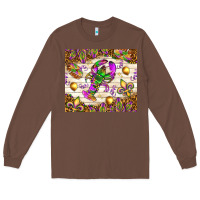 Chestnut Mardi Gras with crab Long Sleeve Tee - NancyCooperArtShop