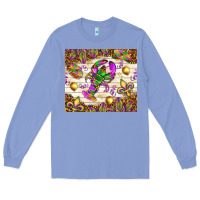 Colony Blue Mardi Gras with crab Long Sleeve Tee - NancyCooperArtShop