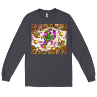 Smoke Mardi Gras with crab Long Sleeve Tee - NancyCooperArtShop
