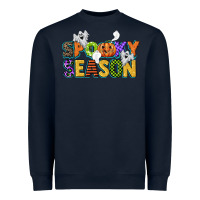 Navy spooky season Heavyweight Sweatshirt - CowGirlArtShop