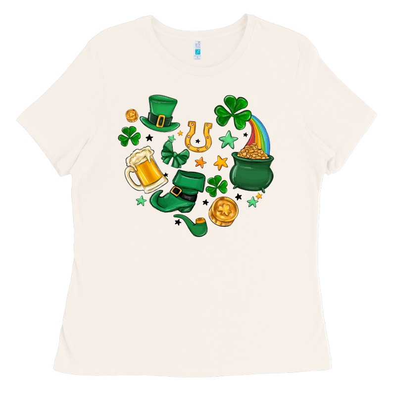 St. Patrick Heart Doodle Ladies Tee by MaliasSmallBusiness | Teevron