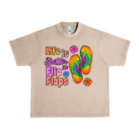 French Oak life is better in flip flops Urban Heavy Tee - Jasminsmagicworld