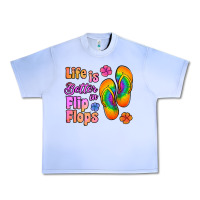 Grape Ice life is better in flip flops Urban Heavy Tee - Jasminsmagicworld