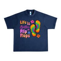 Navy life is better in flip flops Urban Heavy Tee - Jasminsmagicworld