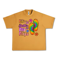 Peanut Butter life is better in flip flops Urban Heavy Tee - Jasminsmagicworld