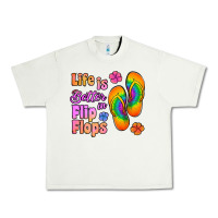 Pistachio life is better in flip flops Urban Heavy Tee - Jasminsmagicworld