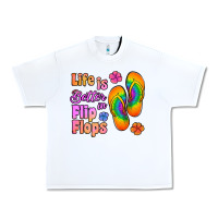 White life is better in flip flops Urban Heavy Tee - Jasminsmagicworld
